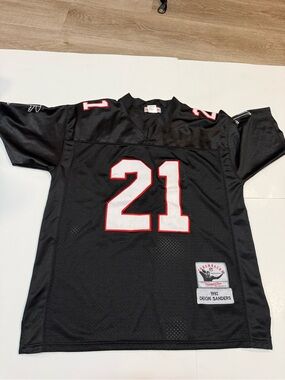 Deion Sanders Atlanta Falcons 1992 Black Legacy Player Jersey